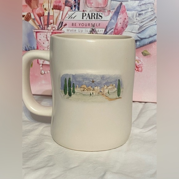 Rae Dunn Peace on Earth double sided mug Inspirational Christmas Holiday - Picture 2 of 3